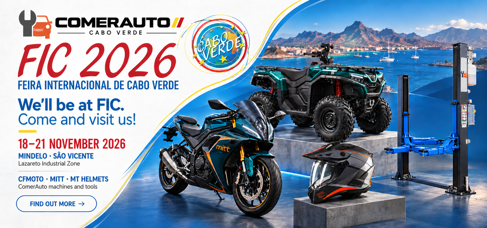 FIC 2026 in Mindelo: visit ComerAuto — 18–21 November 2026 — Mindelo, São Vicente